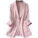 ng2510292 XZ072-Thin Suit Korean Style Elegant Commuting Slim Fit Pocketed Three-Quarter Sleeve Sun Protection Jacket For Women_ecoleips.com