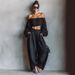Women's Elegant Casual Fashion Off-the-Shoulder T-Shirt And Pants Set Solid Color American Style Two-Piece Spring/Autumn Summer_ecoleips.com