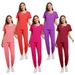 Women’s Clothing Women's Short Sleeved Suits For Washing Hands, Doctors, Nurses, Surgeons, Beauty Salons, Scrubs, Spas, Hand Washing Uniforms_ecoleips.com