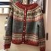 Ethnic Embroidery Knit Cardigan Women's Long Sleeve Open Front Sweater Gothic Style Fall Winter Fashion_ecoleips.com