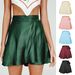 Solid Color Skirt High Waisted Fashionable One Piece Strappy Skirt Chiffon Satin Wrap Skirt_ecoleips.com
