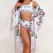 Women's Three Piece Swimsuit Bikini Set Sun Protection Long Sleeved Cover Up One Piece_ecoleips.com