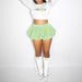 Women's Fashion Casual Mini Plaid Puff Skirt Two-Piece Set_ecoleips.com