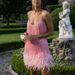Verve 2025 Women's Fashion Tassel Feather Sequin Evening Sexy V-neck Strap Dress Summer_ecoleips.com