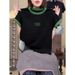 Women's Color-Block Short Sleeve T-Shirt – Slim Fit Casual Top With Vertical Stripe Design (5 Colors, S-2XL)_ecoleips.com