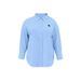 plus Size Women's Solid Color Blouse Long-Sleeve Shirt with Pony Embroidery Versatile Comfortable for Work And Casual_ecoleips.com