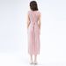 Women's Clothing Original Design Solid Color Splicing Medium And Long Loose Pleated Light Dress_ecoleips.com