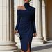 2026 Spring New Product Designer's Solid Color Elegant Style Casual Off Shoulder Split Evening Dress For Women_ecoleips.com