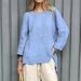 Linen-Blend Relaxed Fit Shirt – Oversized Boho Tunic Top With Roll-Up Sleeves (Sky Blue/Red/Mint/Yellow/White/Beige, Plus Size XXXL)_ecoleips.com