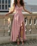 Women's Clothing Pink Solid Color Dress_ecoleips.com