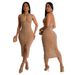 Women's Clothing High End Hot Diamond Sexy Backless Tight Slit Dress_ecoleips.com