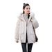 New Korean Version Down Jacket Women's Short Hooded Pinghu Down Jacket White Duck Down Big Fur Collar Women's Jacket_ecoleips.com