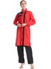Classic Three Piece Set Muslim Swimsuit Solid Color Plus Size Loose Beachwear Women's Sportswear_ecoleips.com