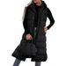 K Long-sleeved Solid Color Vest With Hood For Women; Casual Fashion With Zipper And Single Button Closure._ecoleips.com