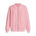 Women's V-Neck Zip-Up Sweatshirt With 3D Jacquard & Ribbed Trim – Cozy Oversized Pullover For Fall_ecoleips.com