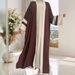 Muslim Dress Women Striped Cardigan Dress – Elegant & Loose Long Sleeve Robe For Modest Fashion_ecoleips.com