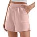 Women's Clothing Sports Shorts Loose Waist Slim All Match Outdoor Wear Solid Color Sports Shorts_ecoleips.com