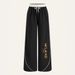 Women's Clothing Gold Milan Print Wide Leg Pants For Women Loose Fitting Spring Autumn Bottoms European American Style_ecoleips.com