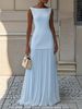 Women's Solid Color Sleeveless Knitted Vest And Skirt Two-Piece Set Style Clothing_ecoleips.com