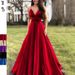 Women's Clothing Sexy V Neck Dress Suspenders Solid Color Sleeveless Fashion Evening Dress_ecoleips.com
