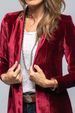 Women's Clothing Velvet Long Cardigan Solid Color Retro Split Coat Windbreaker Loose Coat_ecoleips.com