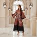 Modest Abaya Dress Women's High-End Fashion Loose Jacquard Long Skirt Middle Eastern Style Muslim Clothing Quality Polyester_ecoleips.com