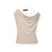 style Women's Clothing 2025 New Model European And American Double-layer Asymmetric Design Round Neck Sleeveless T-shirt_ecoleips.com