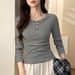 2025 #Selection Of Quality # Pure Cotton T-Shirt Women's Striped Long Sleeve Top 2025 Autumn/Winter New High End Western_ecoleips.com
