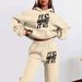 Women's Clothing Long Sleeve Hooded Sweatshirt Letter Print Simple Sweater Suit For Autumn_ecoleips.com