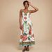 Women's Clothing Summer New V Neck Printed Casual Fashion Sling Bohemian Holiday Dress_ecoleips.com