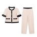 Parisian-Inspired Blazer & Trousers Set – Tailored Slim Fit Suit For Women (Office To Cocktail Versatility)_ecoleips.com