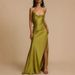 Women's Clothing New Sling Slit Dress INS Casual Loose Holiday Satin Dress_ecoleips.com
