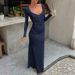 Diyun European And American Style Evening High-End Long-Sleeve Bodycon Dress, Women's Clothing 2025 Fall/Winter_ecoleips.com