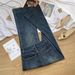 Retro Hong Kong Style Micro Jeans Women, New Spring High-Waisted Double-Buckle Slimming Loose Flare Pants For Petite_ecoleips.com