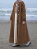 Women's Clothing Autumn And Winter New Solid Color Fashion Temperament Coat Long Cardigan Loose Coat_ecoleips.com