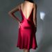 Dannylin Sexy Slit Dress, Mid-length Nightgown For Women, Summer Faux Silk Home Wear, Backless Camisole Sleepwear_ecoleips.com