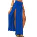 Women's Retro Style Midi Skirt Solid Color Fitted Waist Irregular Hem Beach Long Skirt Design_ecoleips.com