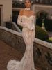 Women's Clothing American Style Sexy Backless Mermaid Wedding Dress Off Shoulder Short Train Travel Gown For New Style_ecoleips.com