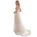 Women's Clothing Wedding Dress Sexy V Neck Sleeveless Lace Wedding Dress_ecoleips.com