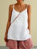 European And American Camisole Women's Clothing, 2026 Summer New Style, Loose-fitting Cotton-linen Sleeveless Versatile_ecoleips.com