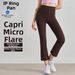 Huanpan High Waist Lycra Yoga Pants for Women Micro Flared Slimming Peach Hip Pilates Fitness Sports Tight Clothing_ecoleips.com