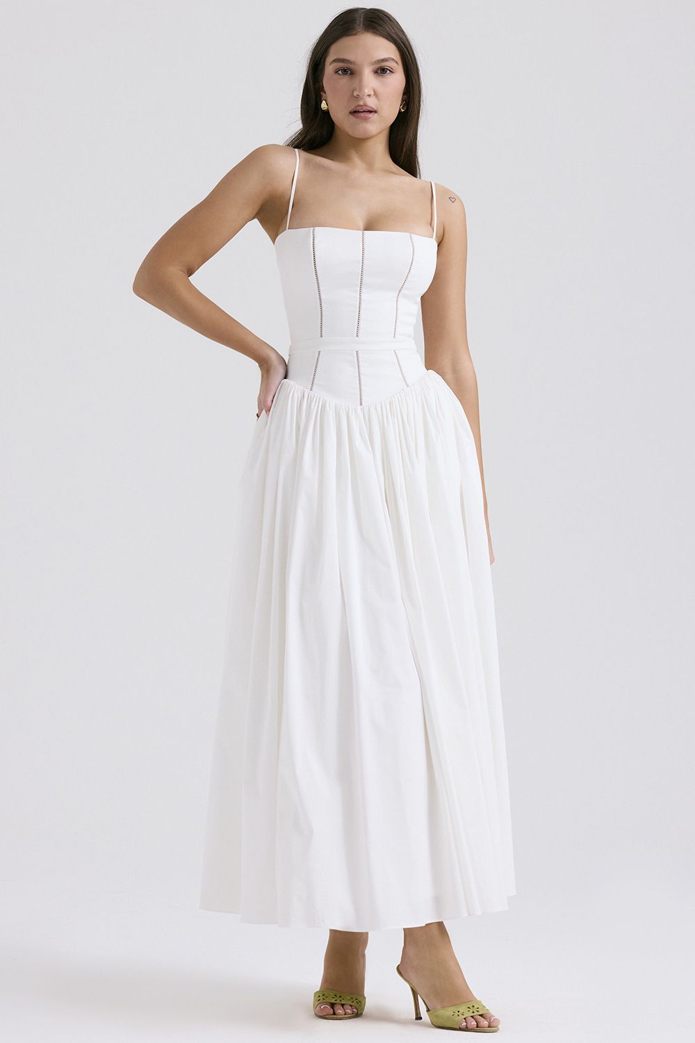 Fairy Temperament, Fashionable High-End French Suspender, Gentle Style Dress, Slimming And Floral Suspender Dress_ecoleips.com