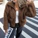 DiYun European And American Elegant Simple Fur Long-Sleeve Coat Women's Clothing 2025 Autumn/Winter_ecoleips.com
