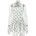 Black White Polka Dot Pleated A-Line Skirt Dress European American Style Ins Style Foreign Trade Trendy Halter Neck Sleeveless Short_ecoleips.com