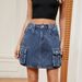 Verve 2025 Summer Women's New Washed Multi-Pocket Denim Cargo Skirt Trend_ecoleips.com