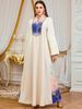Elegant Floral Embroidered Long Robe for Women Fashionable Loose Dress Ethnic Style Cross-Border New Arrivals_ecoleips.com