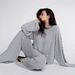 Knitted Striped Loose Comfortable Sleeve Long Pants Wearable Pajama Set 2026 European And American Spring Summer New_ecoleips.com