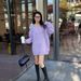 girl Korean Style Solid Color Simple High-End V-Neck Mid-Length Pullover Sweater For Women Fashion Loose Lazy Versatile_ecoleips.com
