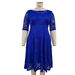 Large Size Women's New Evening Dress Bridesmaid Dress Lace Pocket Dress_ecoleips.com