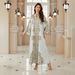 NT02 Plus Size Evening Dress Ethnic Style Jacquard Mesh Print Simple Women's Muslim Fashion_ecoleips.com